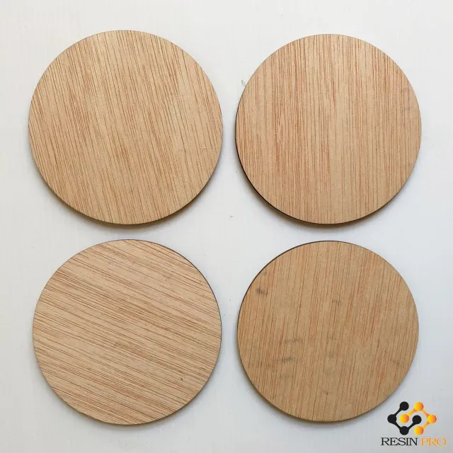 Naturesin set 4 sottobicchieri legno tondi 10,5 cm