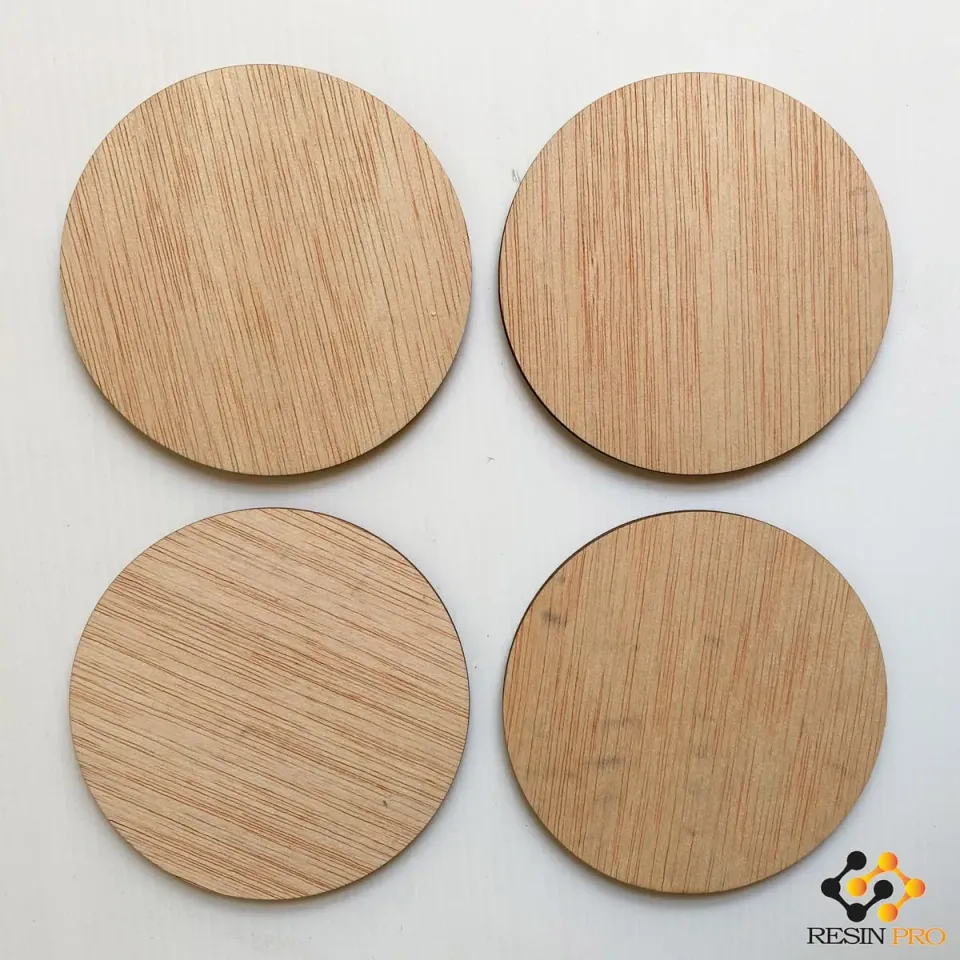 Naturesin set 4 sottobicchieri legno tondi 10,5 cm