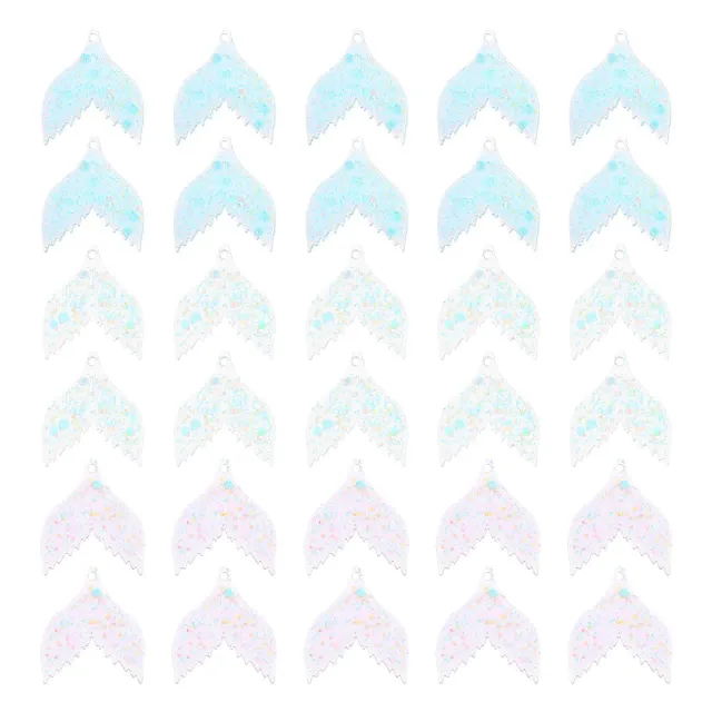 Angoily Ciondoli Coda Sirena Resina 30 Pezzi 3 Colori