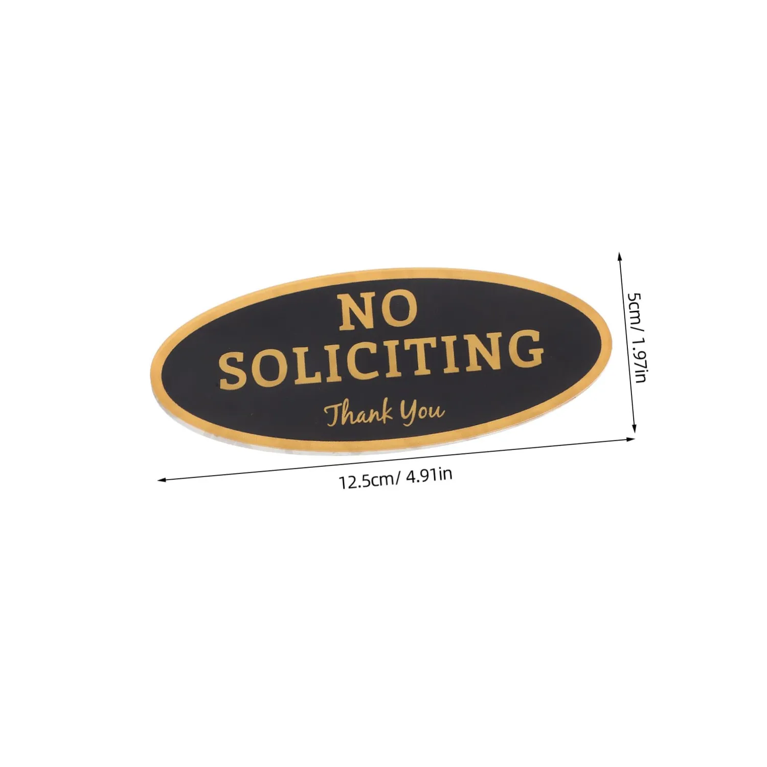 Angoily Cartello No Soliciting Acrilico Oro 2 Pezzi