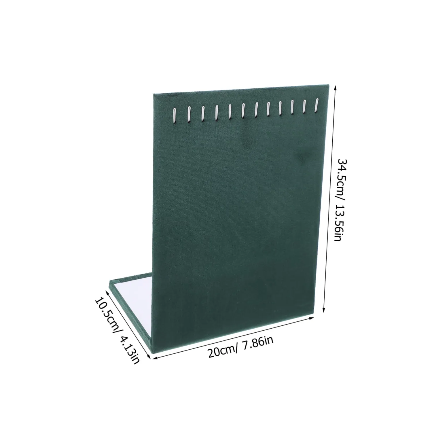 Angoily espositore gioielli flanella 12 slot verde