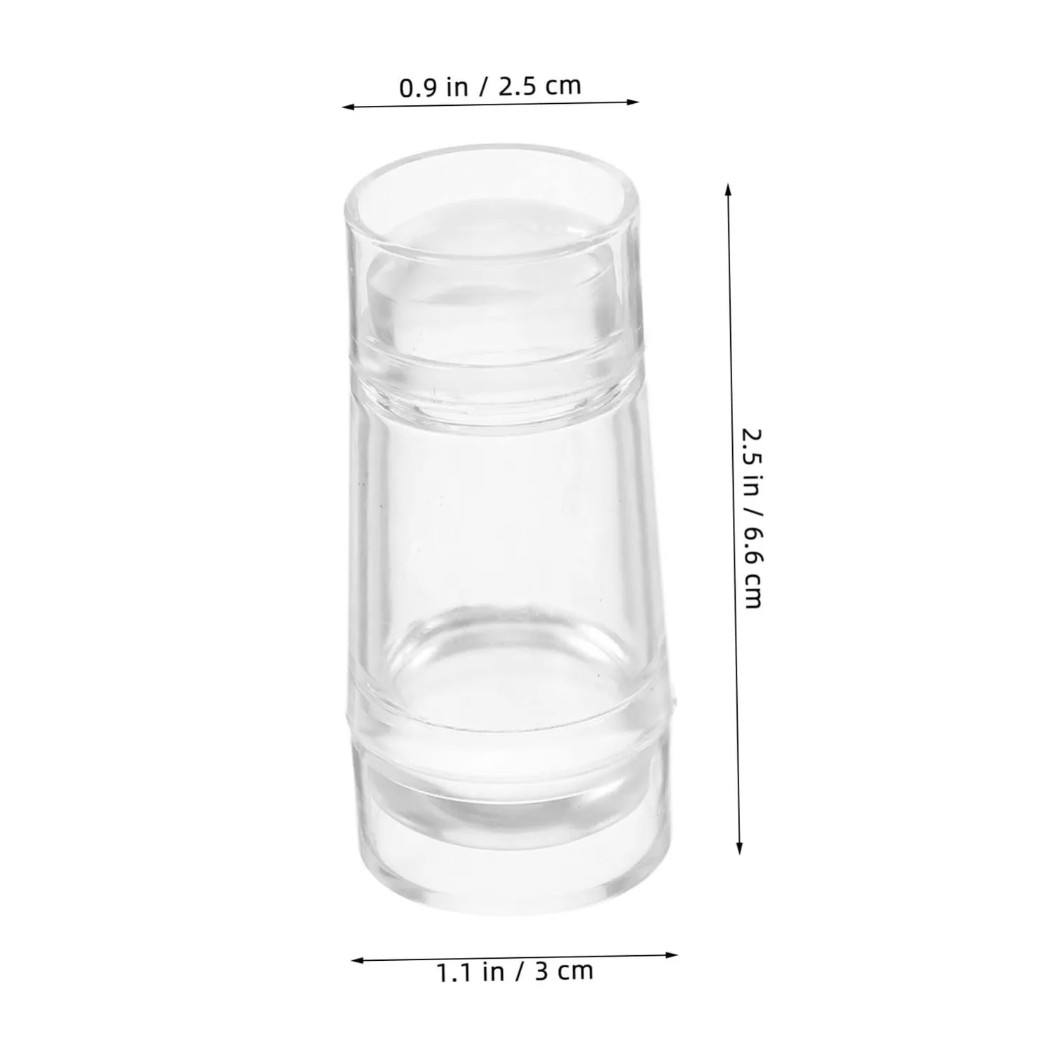 Angoily Stampo Unghie Silicone Trasparente Doppia Testa