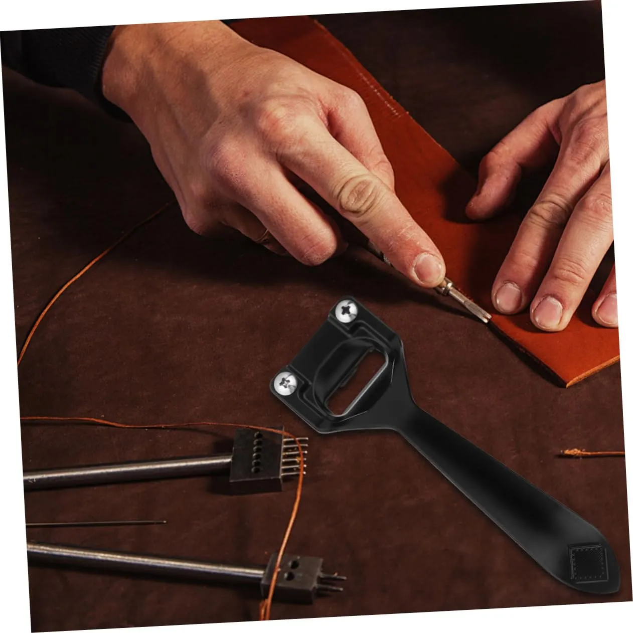 Angoily Scarnitore per Cuoio Utensile Manico Robusto