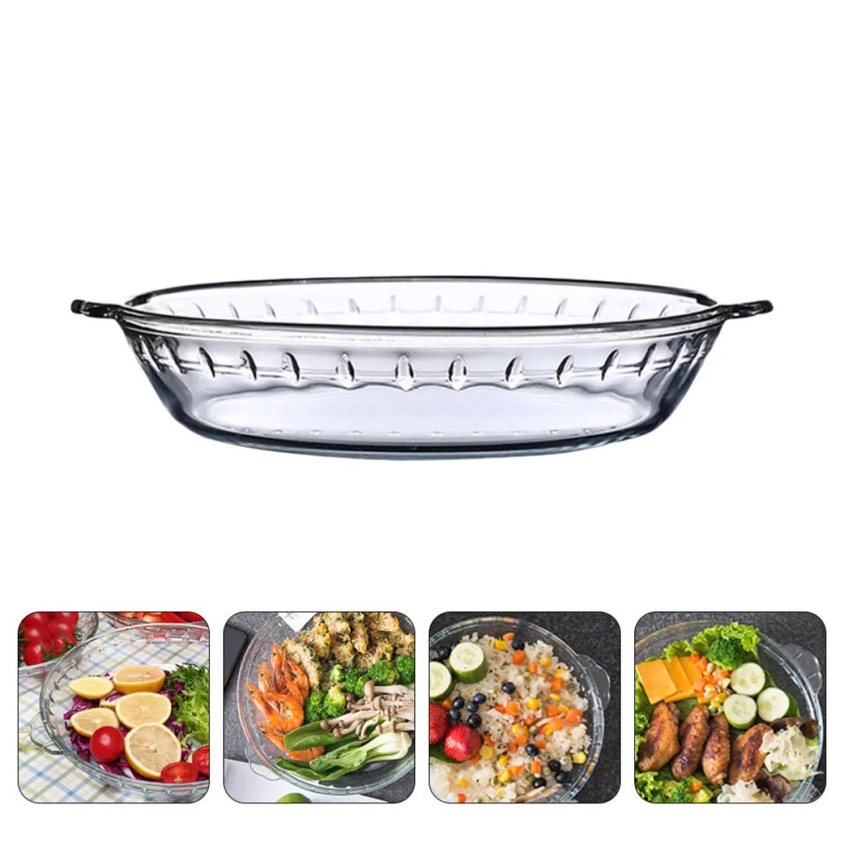 Angoily Pirofila Vetro Bianco Forno 20x17,5cm 1 Pezzo