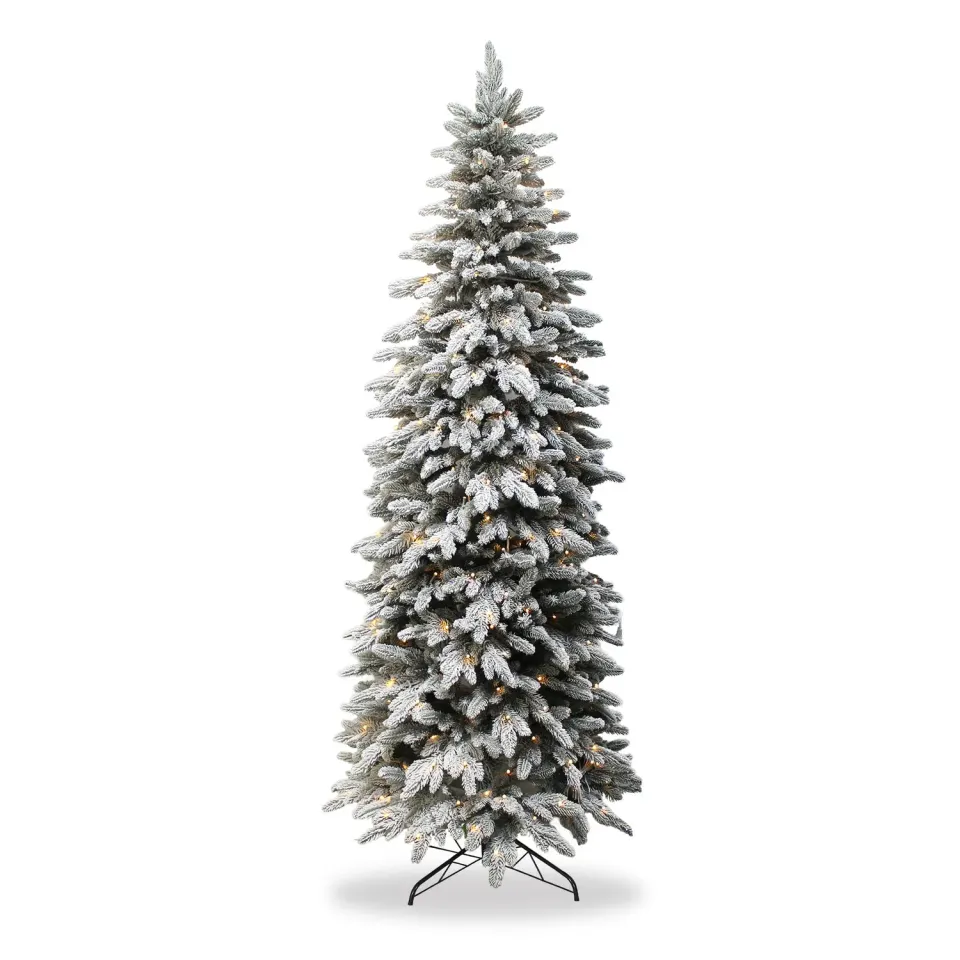 GIODICART Fitz Roy Slim albero Natale innevato 210 cm LED