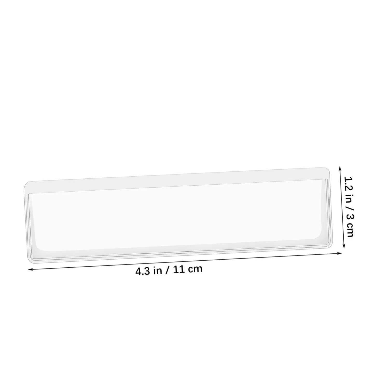 Angoily Porta Etichette PVC Trasparenti 60 Pezzi 11x3 cm