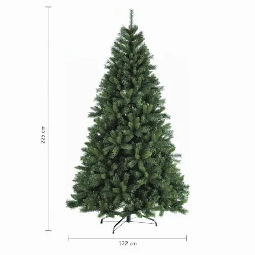 Giodicart Chantal 225 cm albero di Natale artificiale 1374 rami realistico