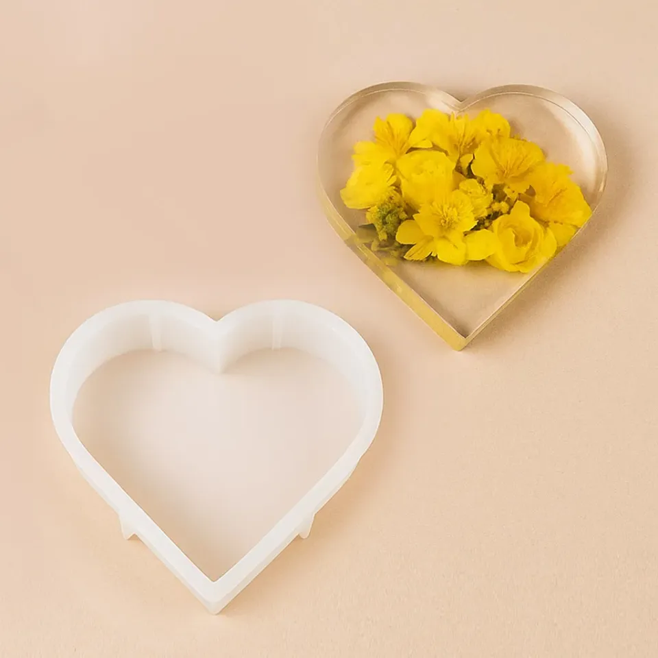 Naturesin stampo silicone cuore resina 19,5x16,5 cm