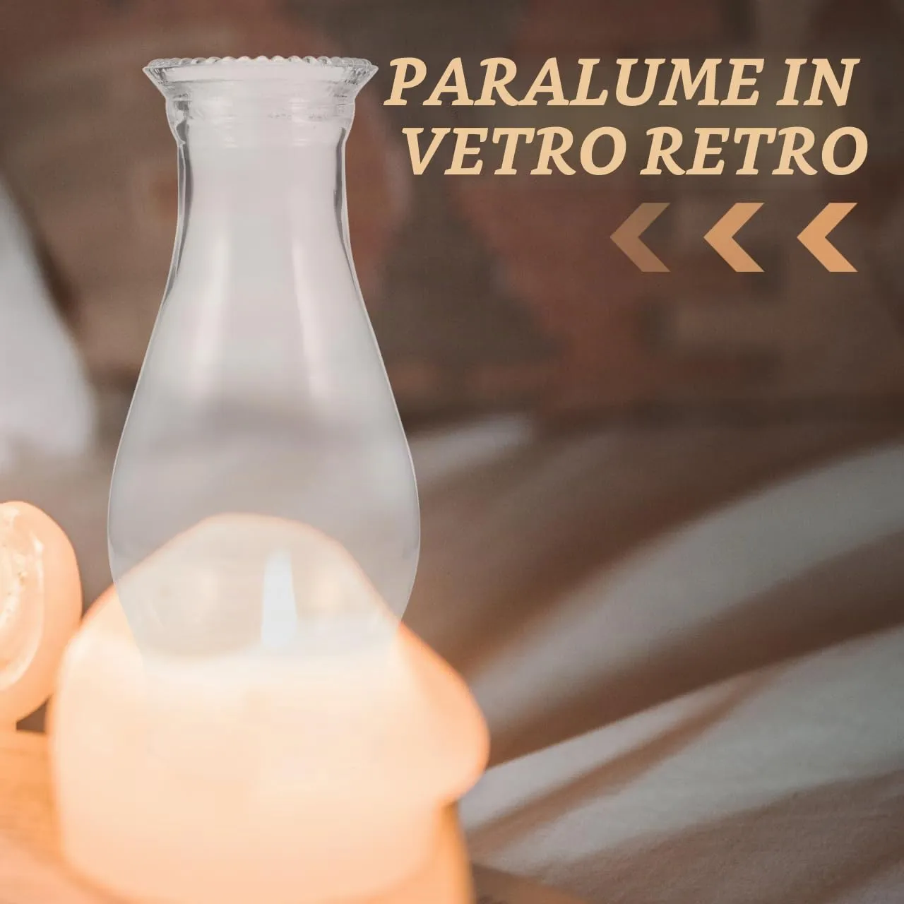 Angoily Vetro Ricambio Lampada a Petrolio Trasparente Vintage