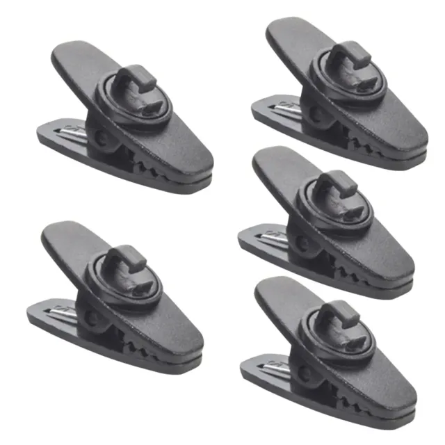 Angoily clip rotante cuffie plastica nera 5 pezzi