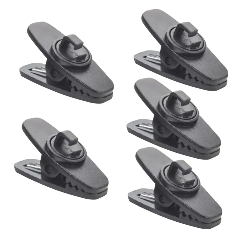 Angoily clip rotante cuffie plastica nera 5 pezzi