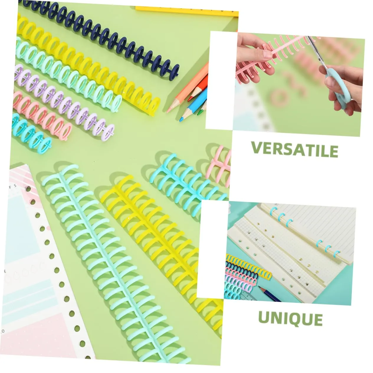 Angoily Anelli Rilegatura 30 Fori Plastica 30 Pezzi Lisci