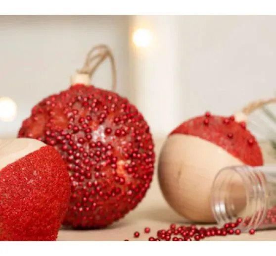 Naturesin palla Natale legno 6 cm da decorare grezza
