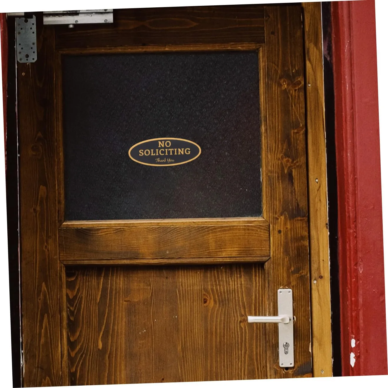 Angoily Cartello No Soliciting Acrilico Oro 2 Pezzi