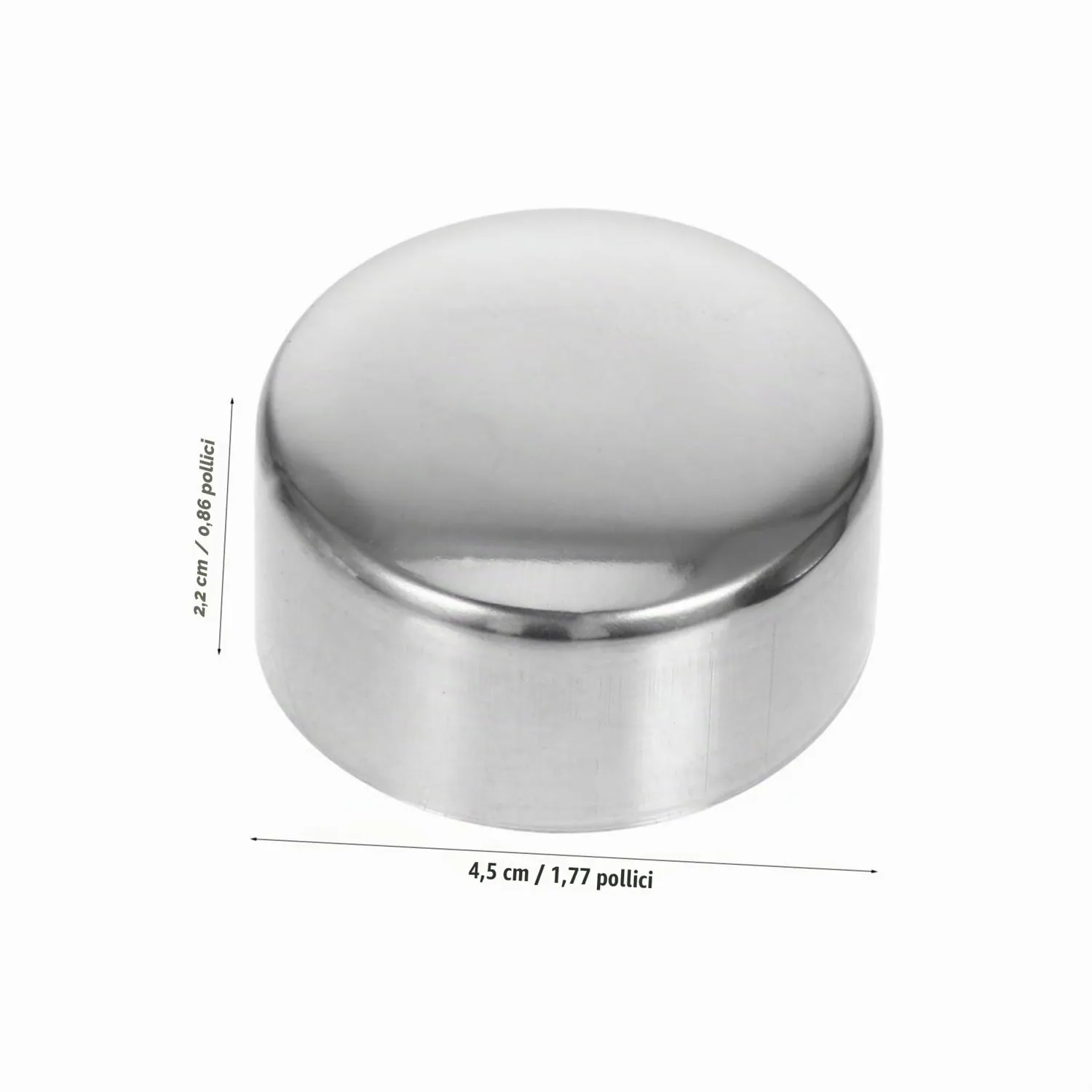 Angoily tappi terminali corrimano 40 mm 2 pezzi argento