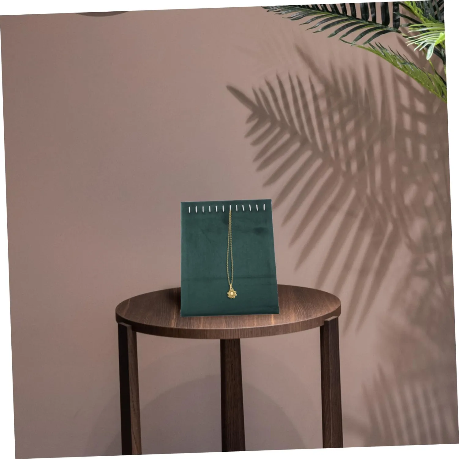Angoily espositore gioielli flanella 12 slot verde