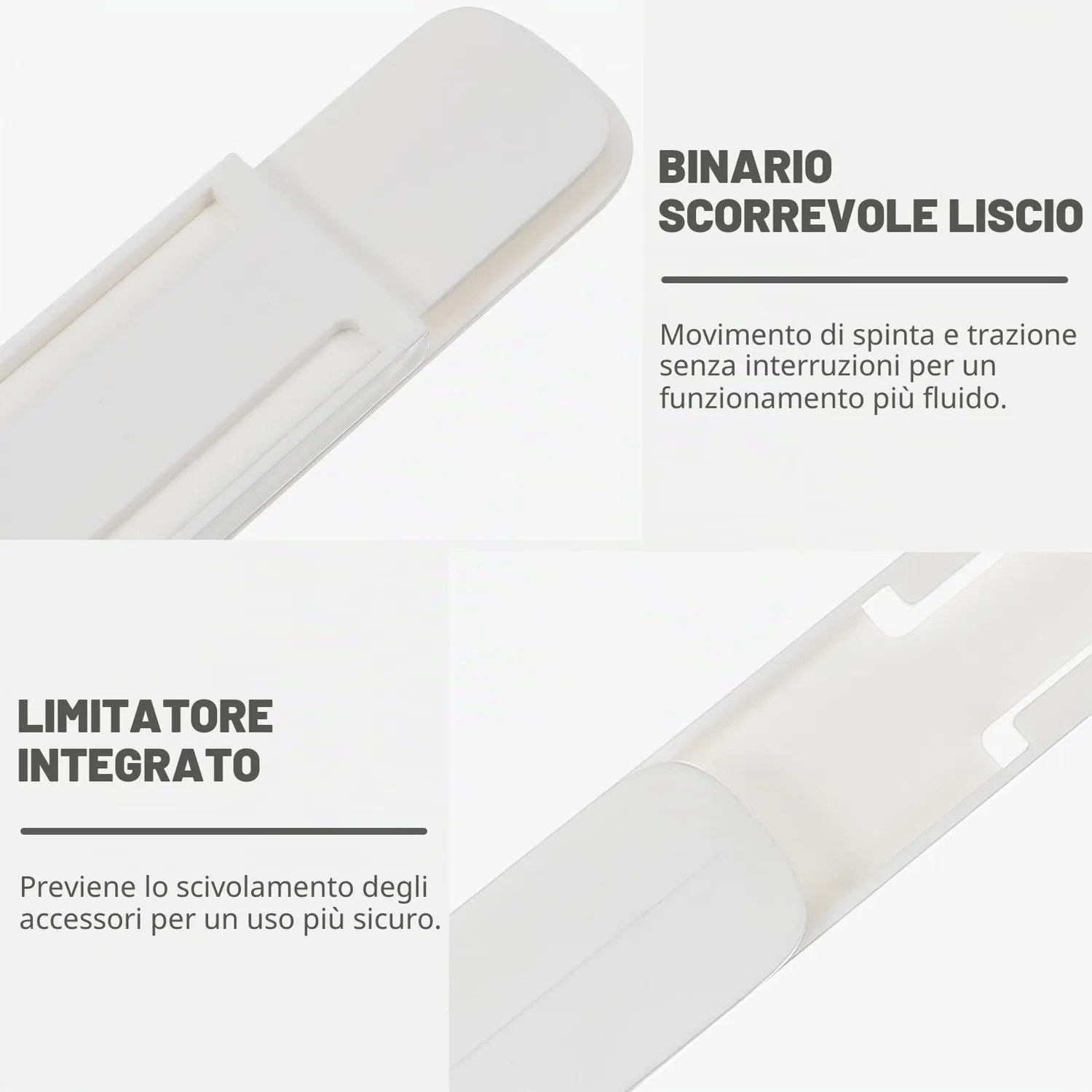 Angoily guide cassetti autoadesive 26,4 cm 2 pezzi