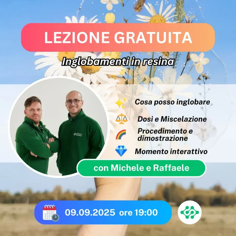Naturesin Inglobamenti lezione gratuita resina epossidica