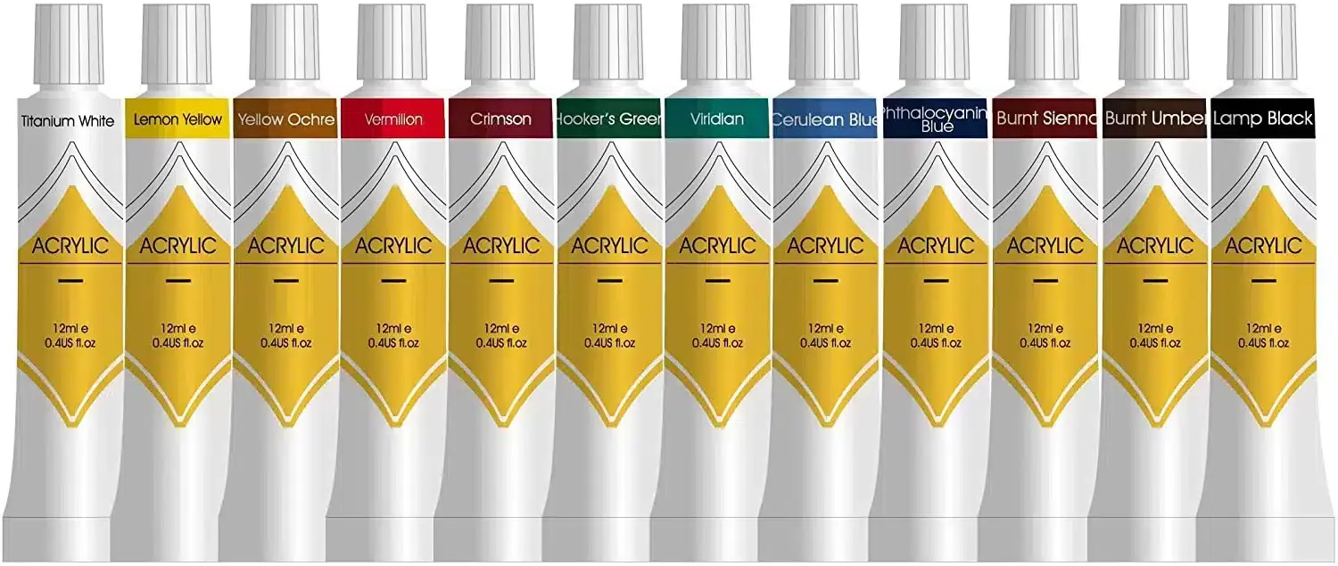 Naturesin 12 Colori Acrilici kit coloranti 12 pezzi coprenti