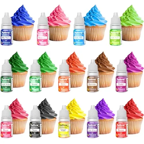 Sigwong 14 coloranti alimentari liquidi 6 ml assortiti