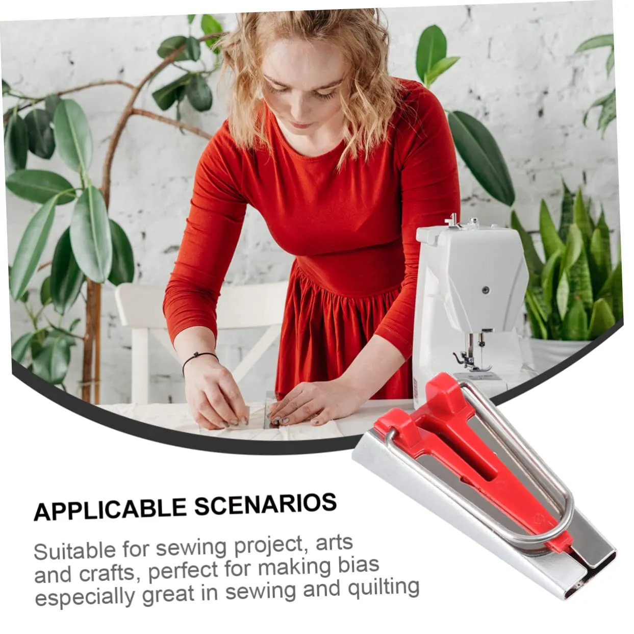 Angoily creatore nastri sbieco tessuto rosso 1 pezzo