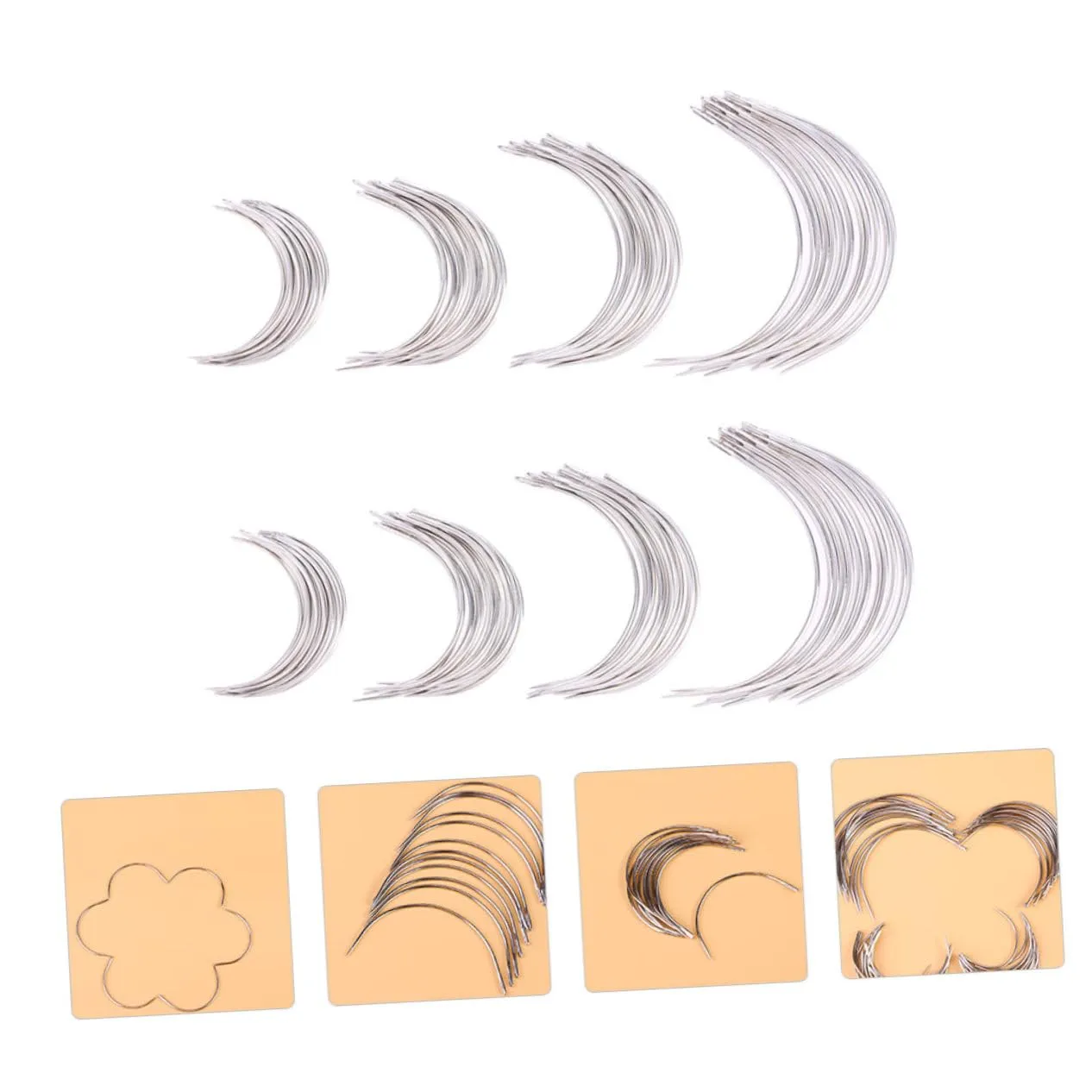 Angoily Aghi Curvi Tipo C Acciaio Inox 96 Pezzi