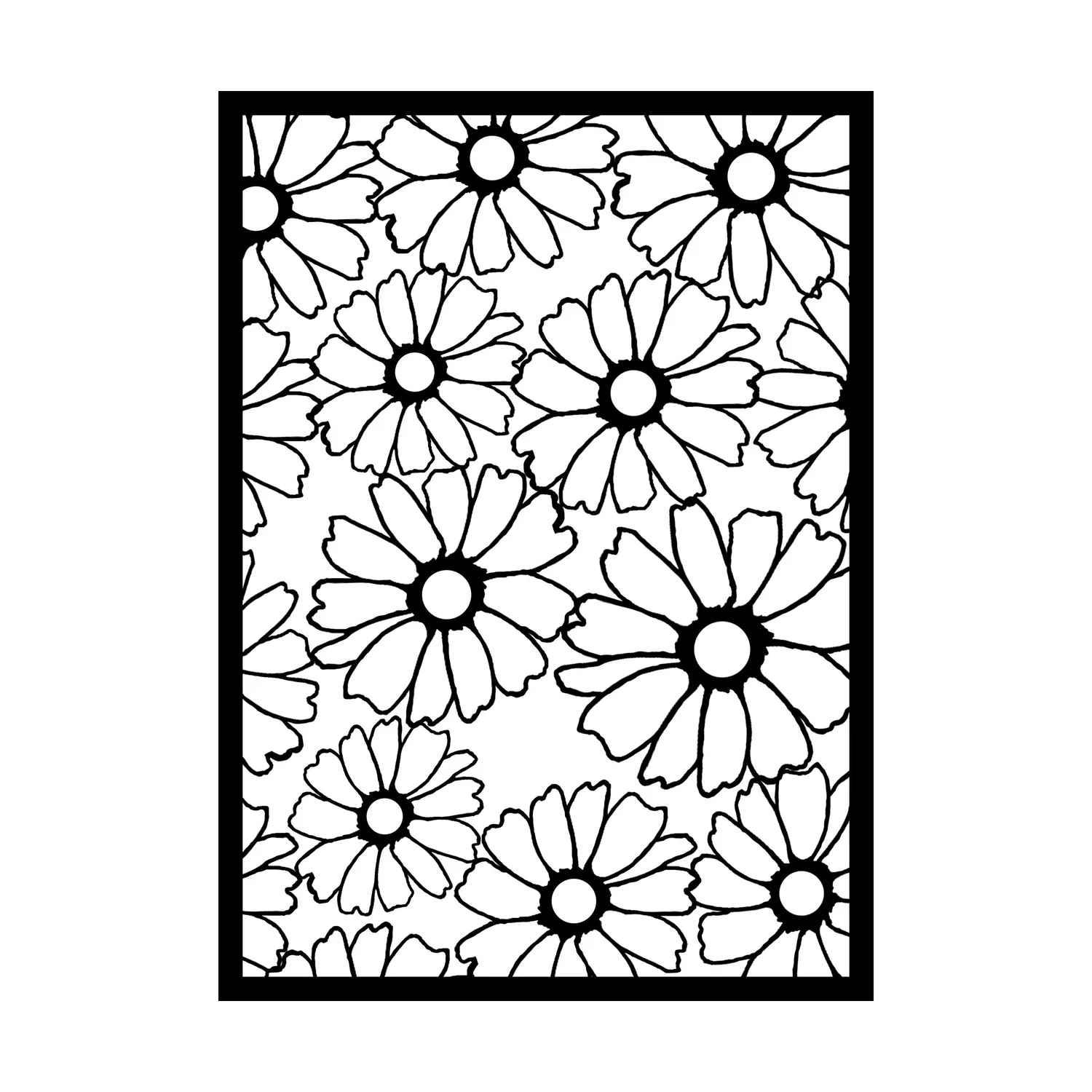 Gelli Arts Flower stencil floreale 14x19 cm giardino