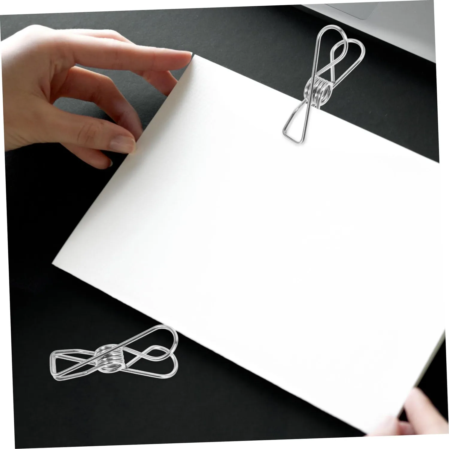 Angoily Clip Foto Acciaio Inox 10 Pezzi Argento