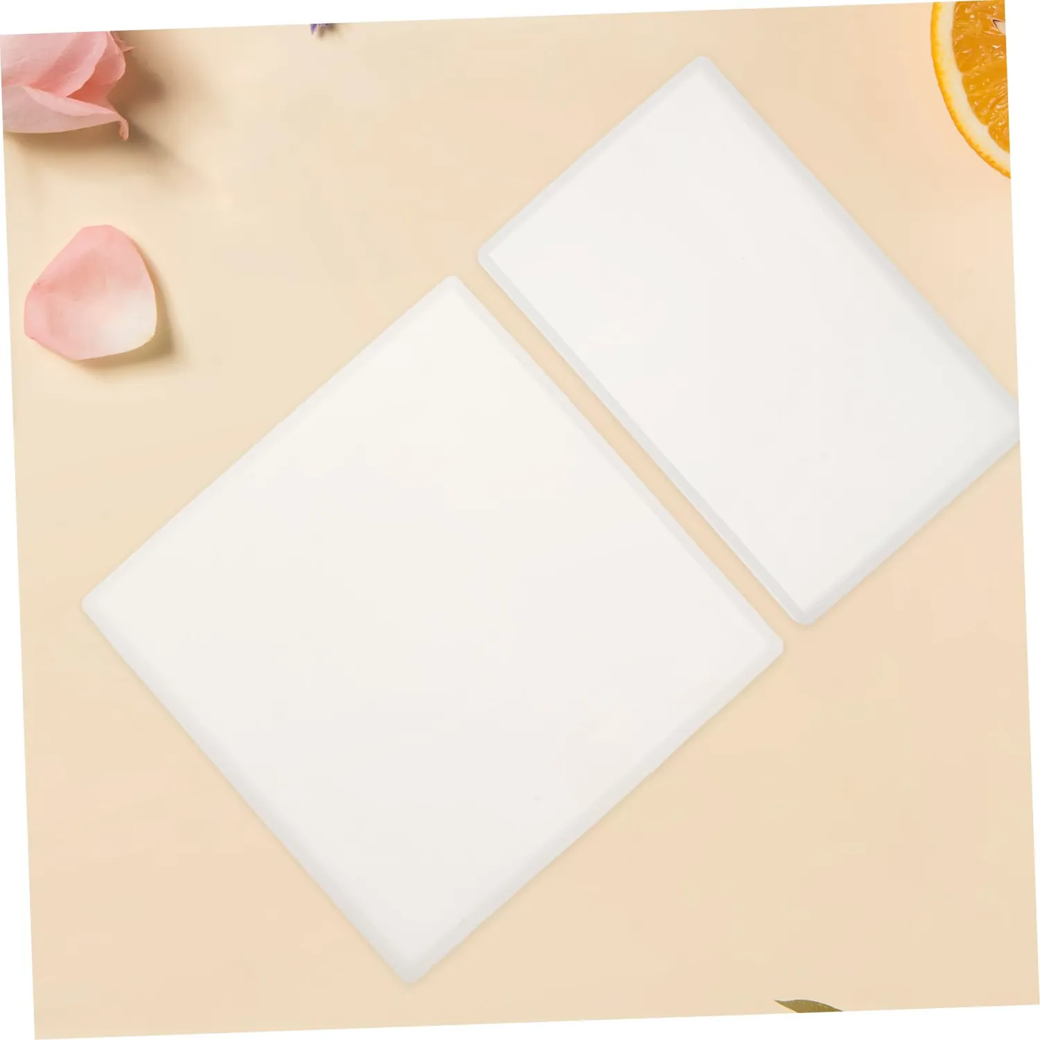 Angoily Stampo Silicone Resina Vassoio Bianco 2 Pezzi