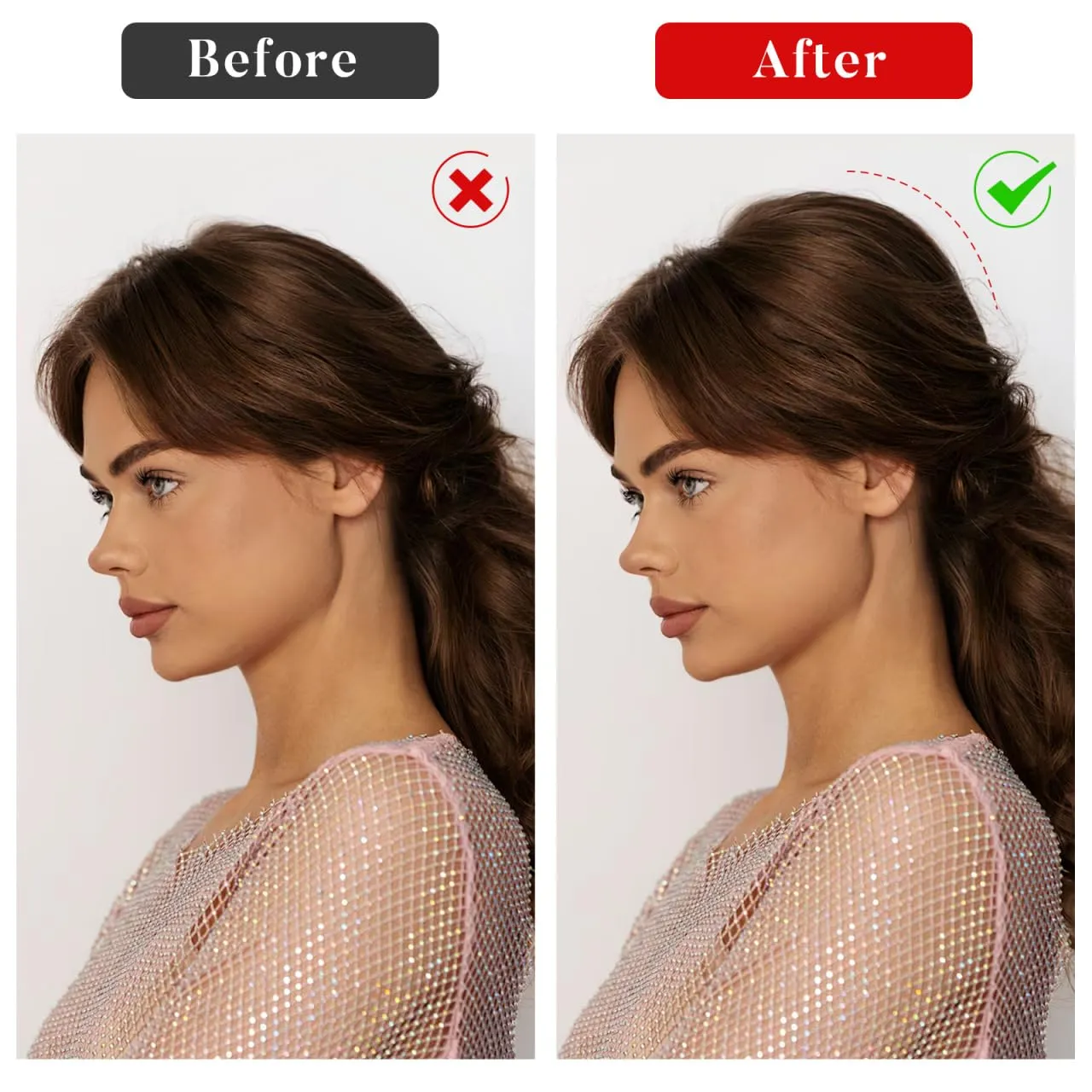 Angoily fermagli volume capelli set 3 pezzi invisibile