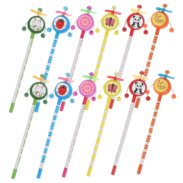 Angoily matite legno cartoon 12 pezzi top sonaglio scuola
