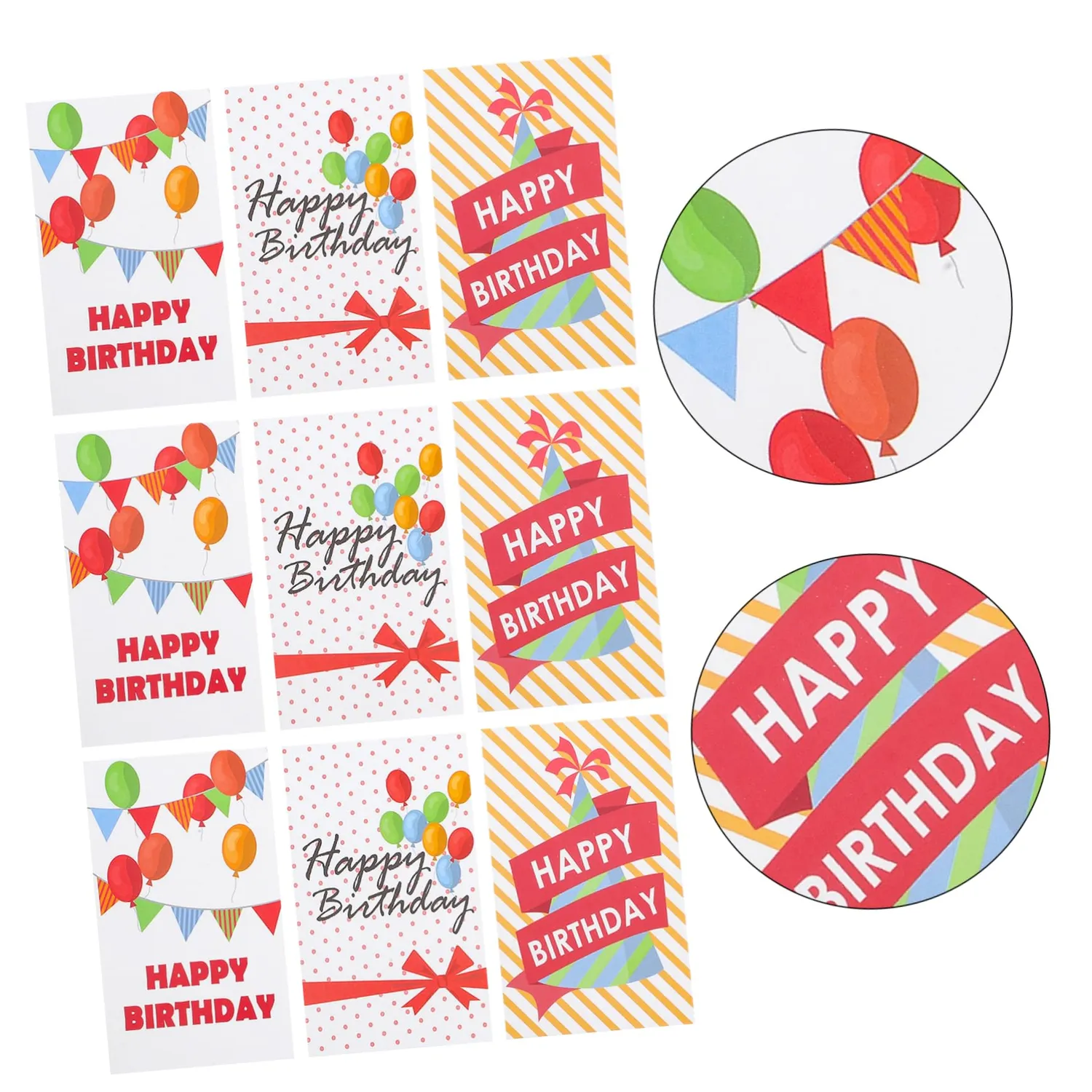 Angoily Biglietti Compleanno Assortiti 150 Pezzi con buste colorati