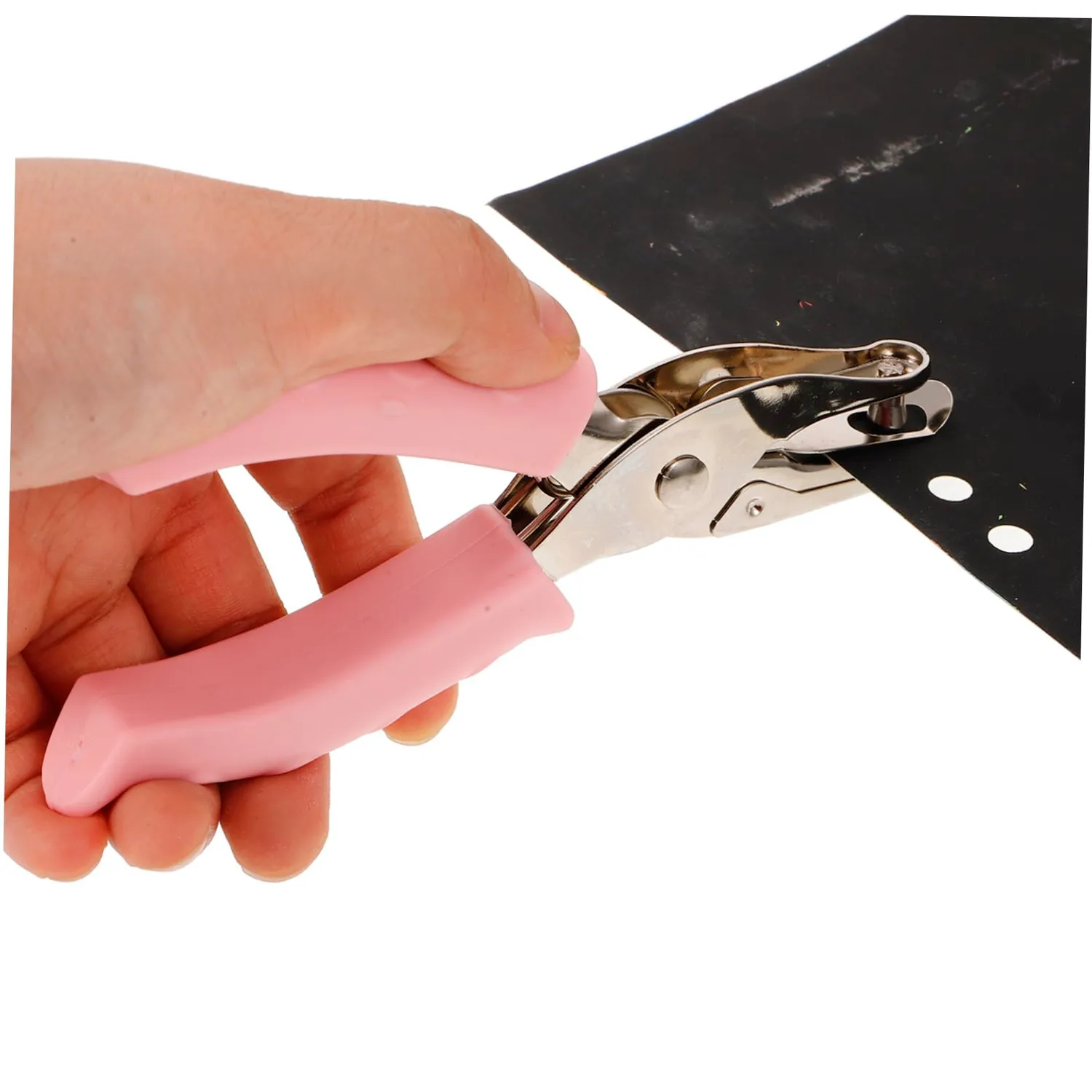Angoily perforatore singolo rosa per carta e cartoncino