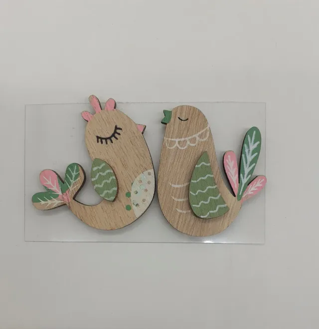 Deco Foam 70389 coppia gallo gallina decorazione 5cm