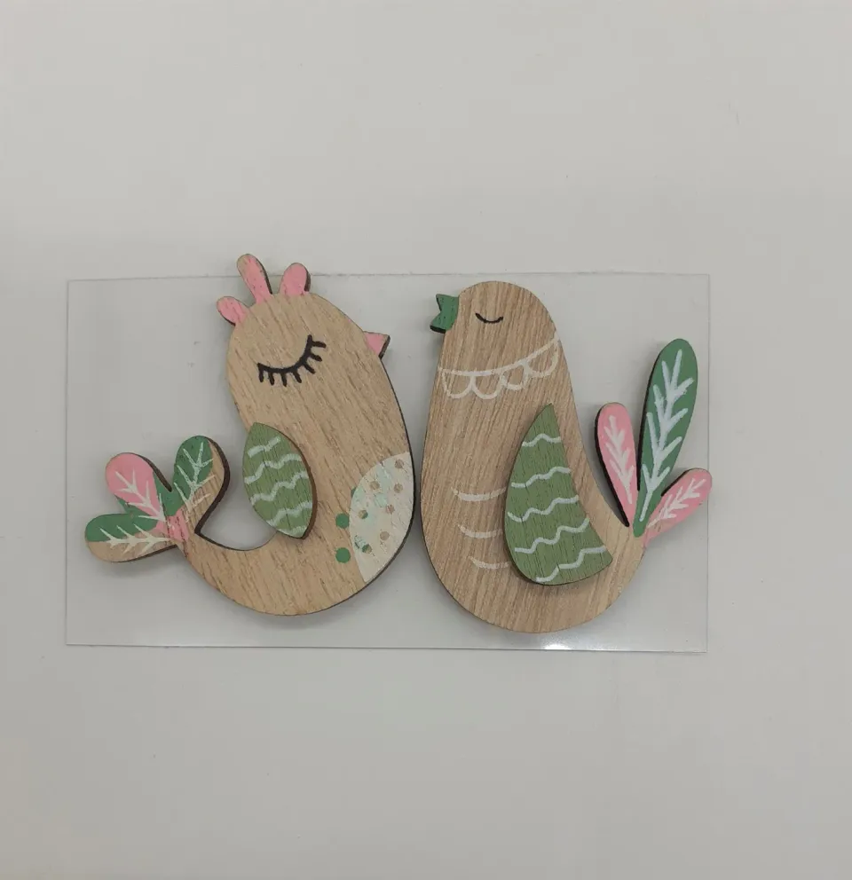 Deco Foam 70389 coppia gallo gallina decorazione 5cm