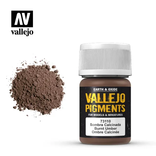 Vallejo Pigment 110 Burnt Umber polvere diorama 35ml