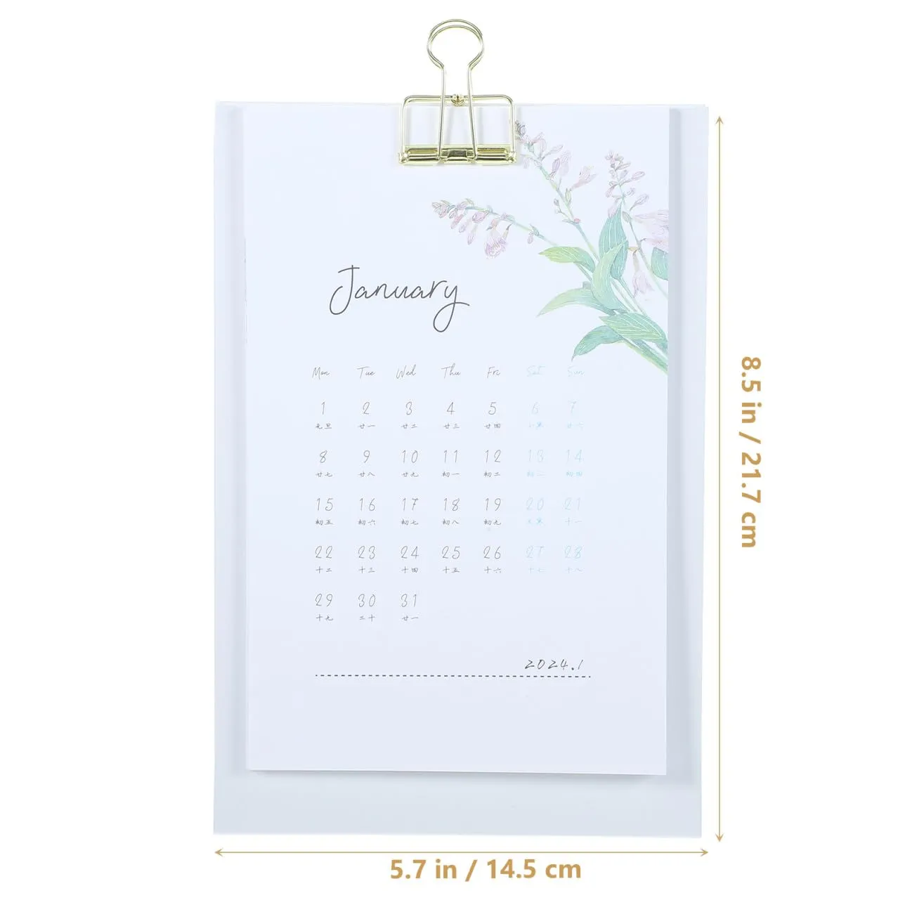 Angoily Calendario da Tavolo Mensile Piccolo Carta
