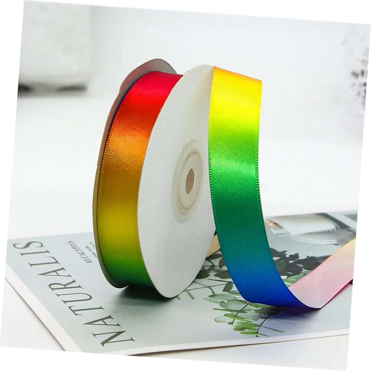 Angoily nastro regalo poliestere arcobaleno 22 m x 2,5 cm