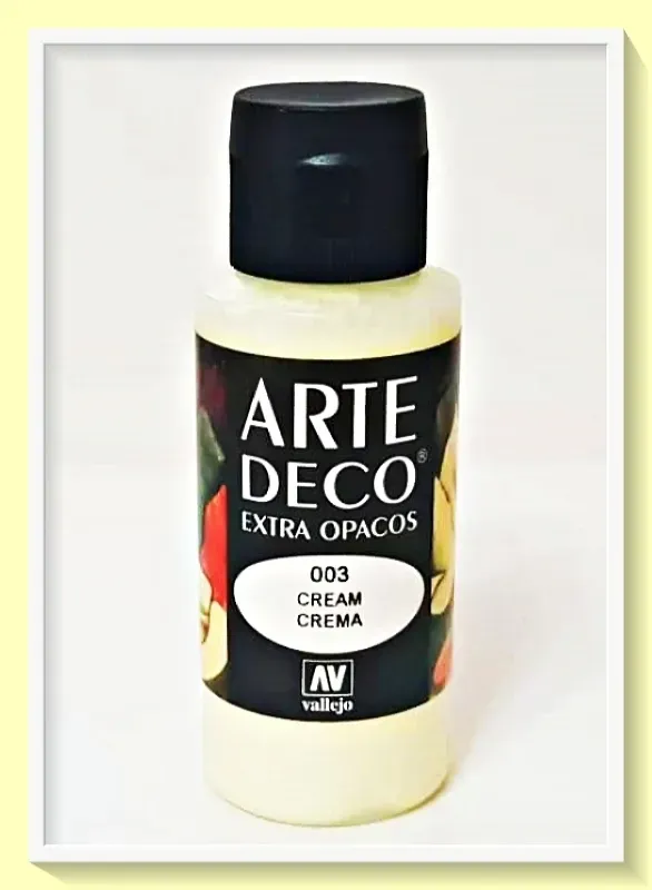 Vallejo Arte Deco Cream 003 colore acrilico 60ml coprente