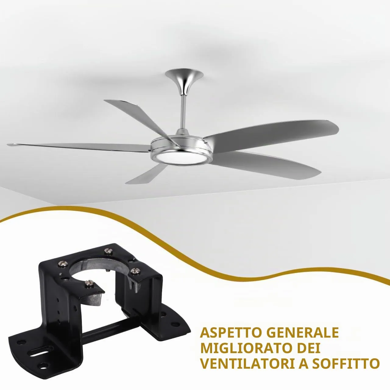 Angoily staffa ventilatore da soffitto ferro universale