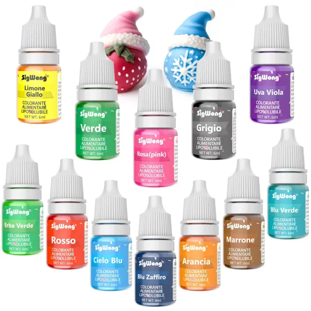 Sigwong Coloranti Alimentari Cioccolato 12x6ml liposolubili