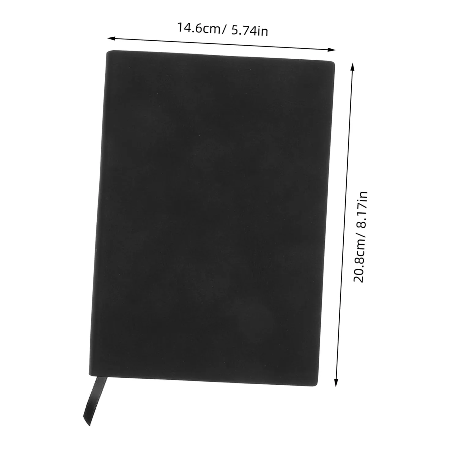 Angoily Quaderno Vintage A5 Nero Pagine Bianche Spesse