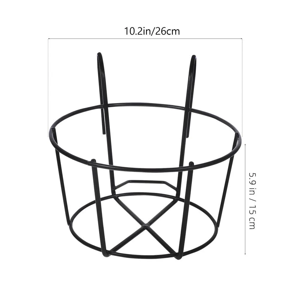 Angoily portavaso ferro da balcone 26x20cm rotondo