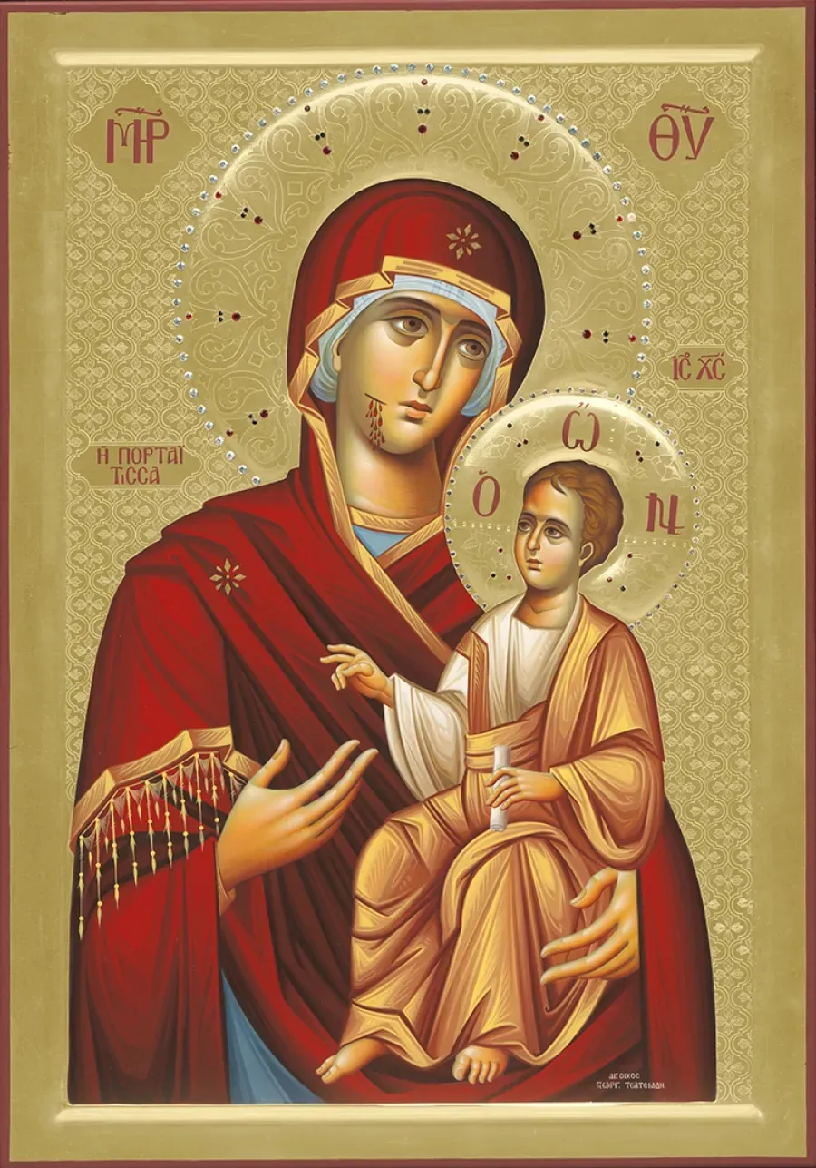 DF0533 Panagia Portaitissa carta riso icona