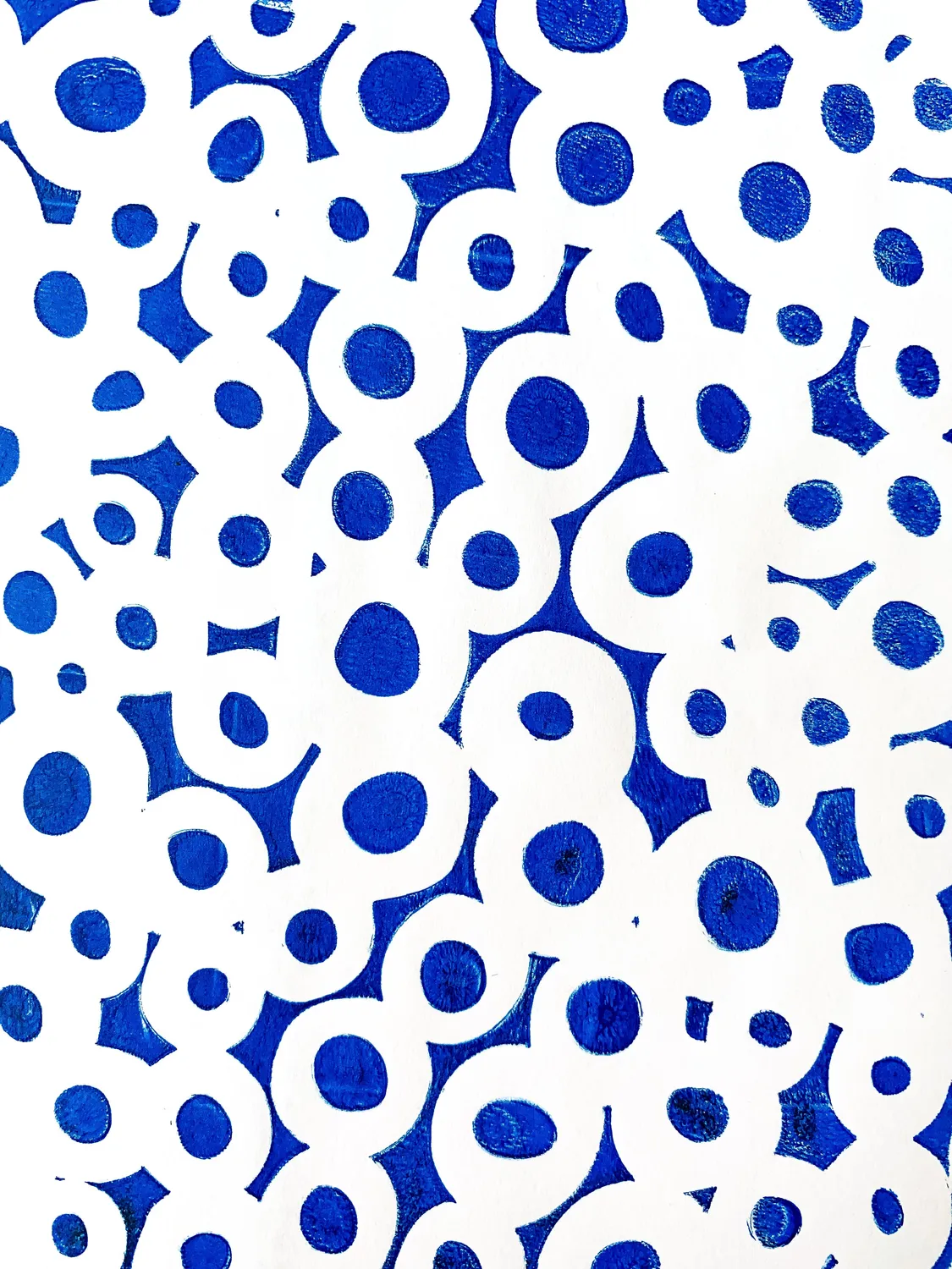 Gelli Arts stencil dot 5"x7" Marsha Valk mylar