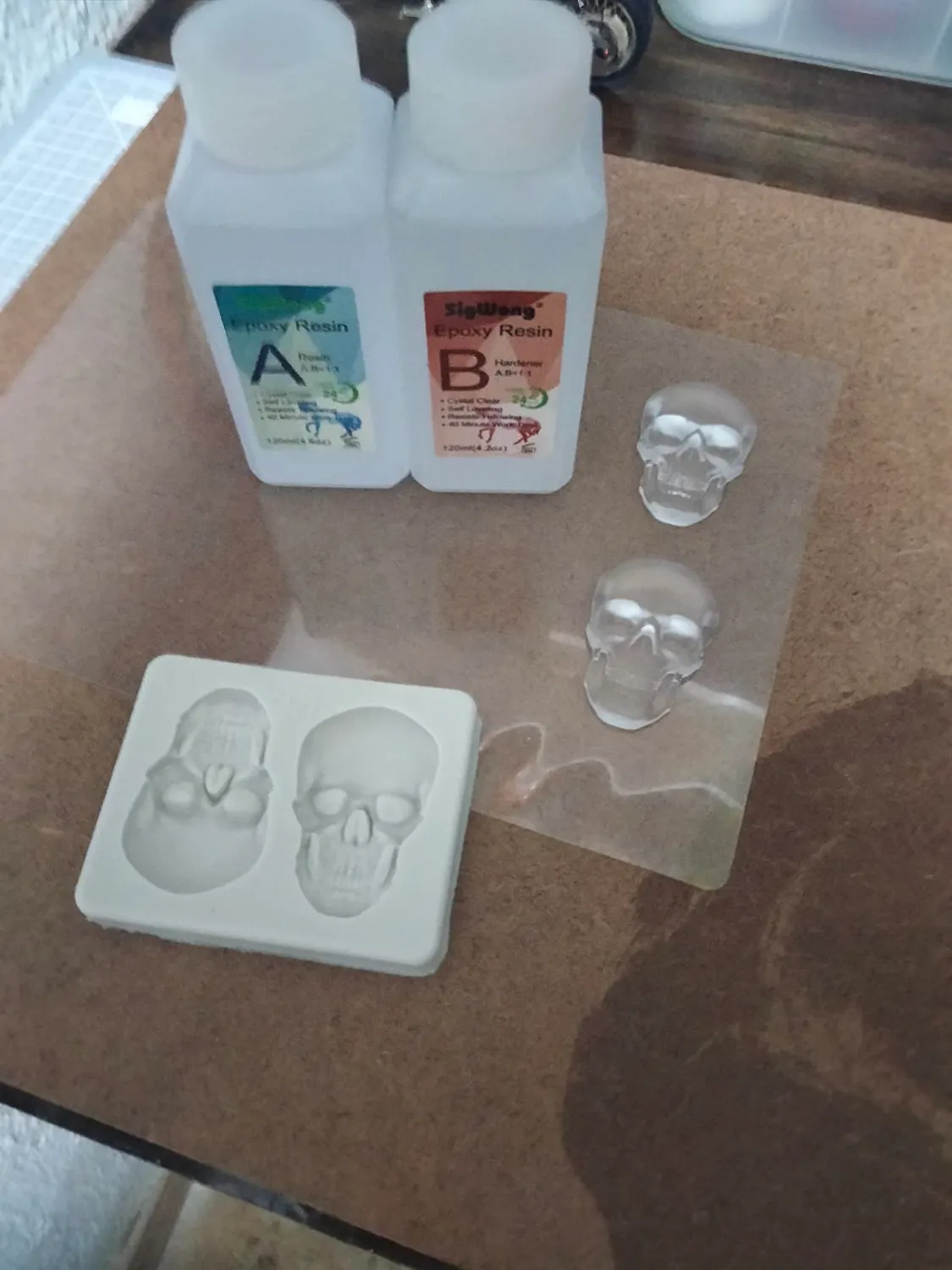 Sigwong resina epossidica trasparente 520 ml kit 1:1