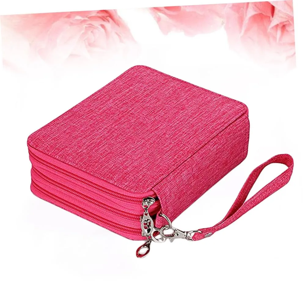 Angoily astuccio oxford roseo 3 scomparti 78 posti