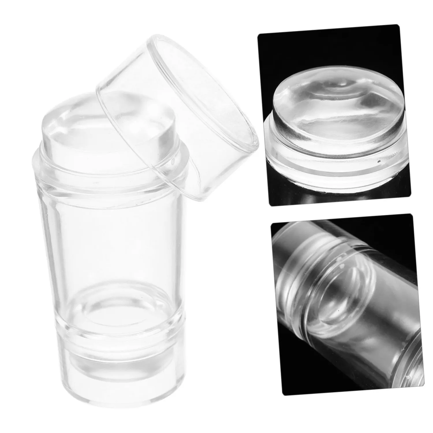 Angoily Stampo Unghie Silicone Trasparente Doppia Testa