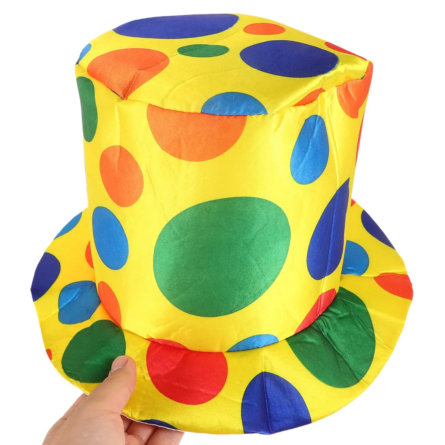 Angoily Cappello Clown Costume Multicolore Tessuto 28cm