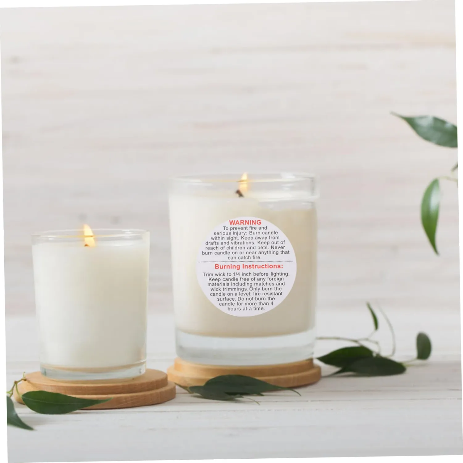 Angoily Etichette Avviso Candele Adesive Rotonde Nere 500 Pezzi